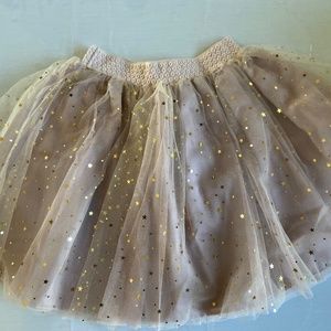 Dusty pink tulle skirt with gold stars